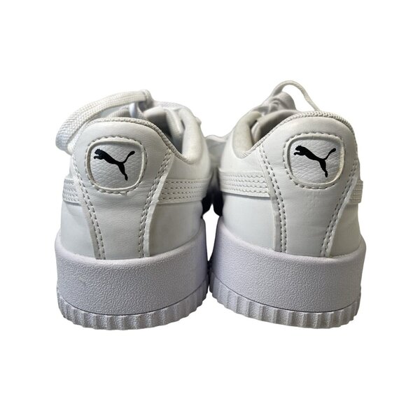 Puma Carina White Casual Sneakers Shoes Low Top Minimalist 374106-01 Womens 8.5 - Picture 6 of 9